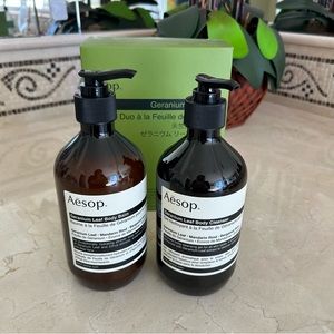 *SOLD* Aesop Geranium Leaf Duet, Body Cleanser and Balm